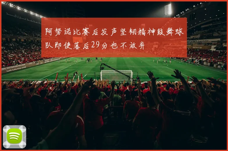 阿努诺比赛后发声坚韧精神鼓舞球队即使落后29分也不放弃